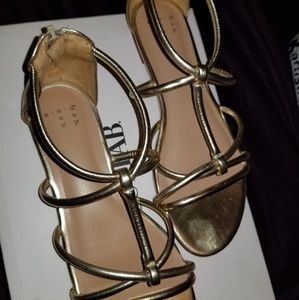 Gold strappy sandal